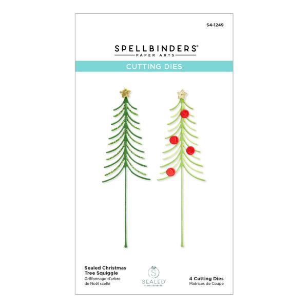 Spellbinders Dies "Sealed Christmas Tree Squiggle Etched" Stanzschablonen