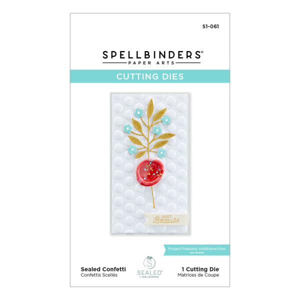 Spellbinders Die "Sealed Confetti Etched" Stanzschablone