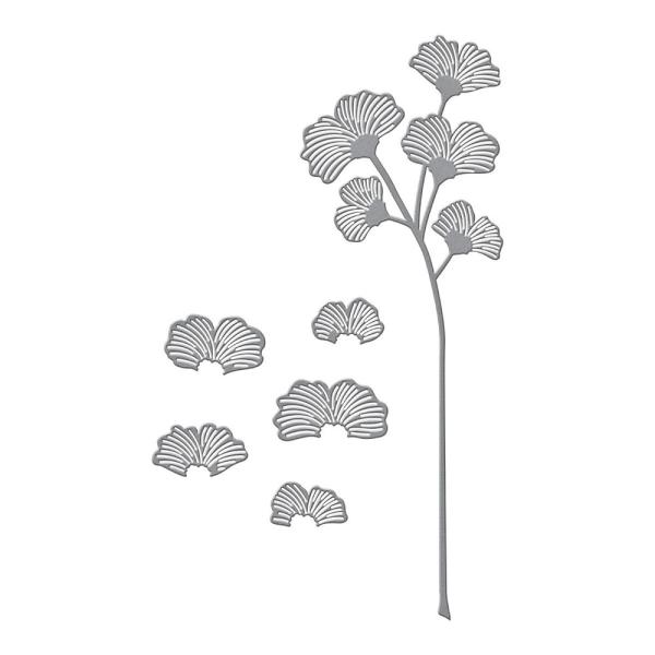 Spellbinders Dies "Sealed Ginkgo Etched " Stanzschablonen