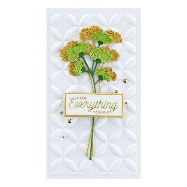 Spellbinders Dies "Sealed Ginkgo Etched " Stanzschablonen