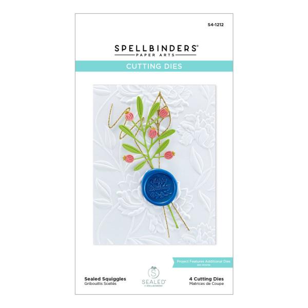 Spellbinders Dies "Sealed Squiggles Etched" Stanzschablonen