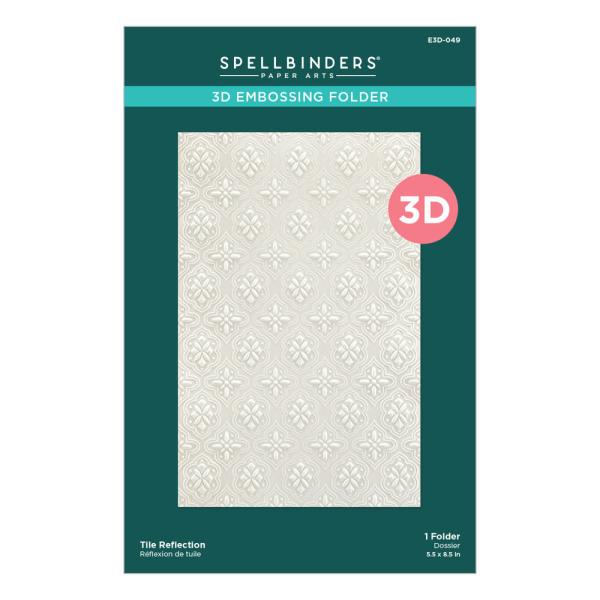 Spellbinders - Embossingfolder - "Tile Reflection 3D" - Prägefolder