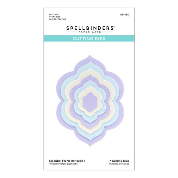 Spellbinders Dies "Essential Floral Reflection Etched" Stanzschablonen