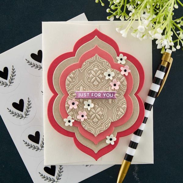 Spellbinders Dies "Essential Floral Reflection Etched" Stanzschablonen