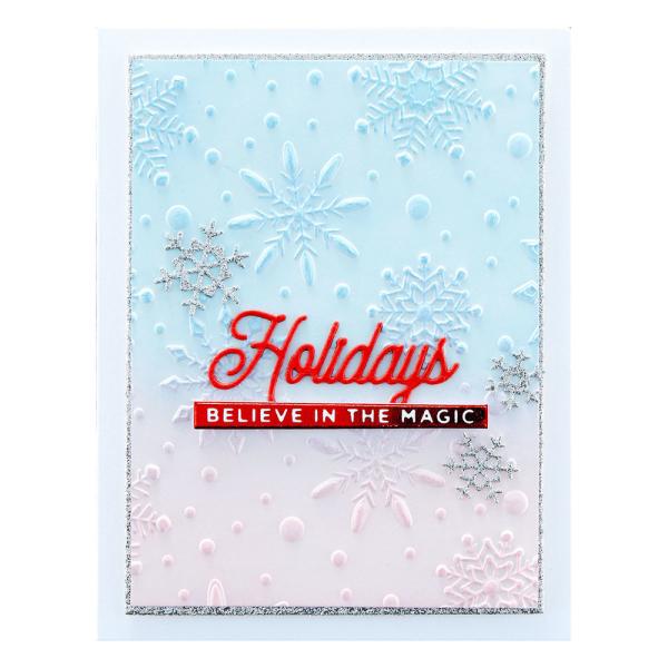 Spellbinders - Embossingfolder - "Flurry of Snowflakes 3D " - Prägefolder