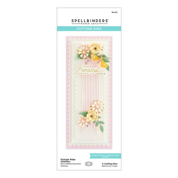 Spellbinders Dies "Postage Edge Slimlines Etched" Stanzschablonen