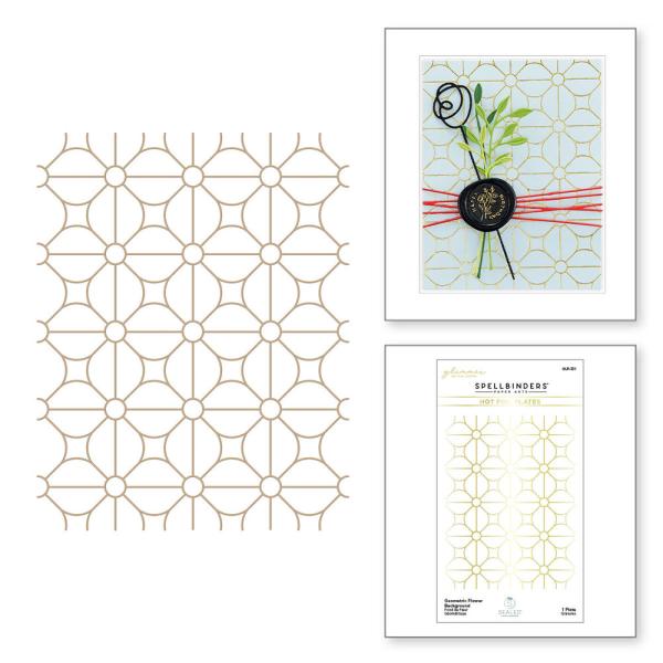 Spellbinders - Hot Foil Plate - "Geometric Flower Background"