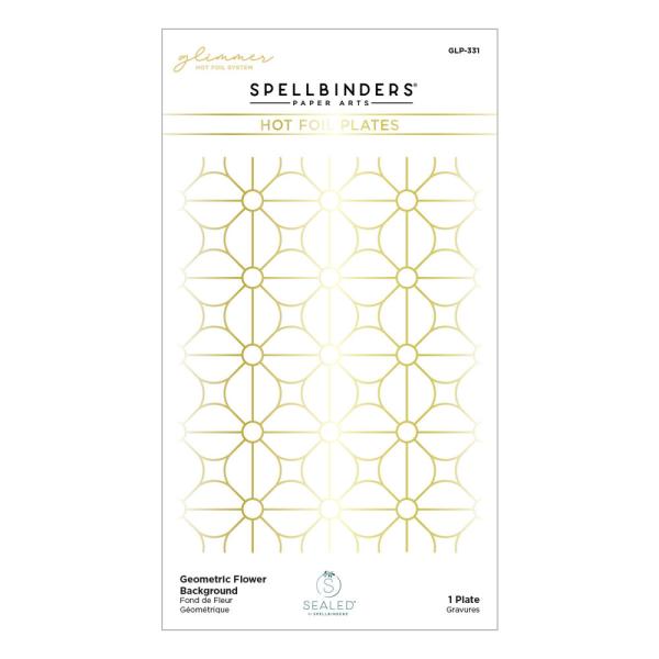 Spellbinders - Hot Foil Plate - "Geometric Flower Background"