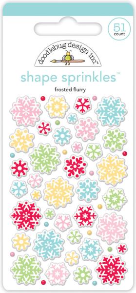 Doodlebug Design - Shape Sprinkles - "Frosted Flurry " - Epoxy-Sticker