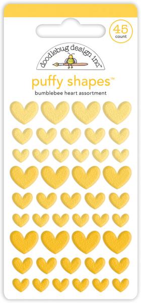 Doodlebug Design - Puffy Shapes - "Bumblebee Heart " - Aufkleber