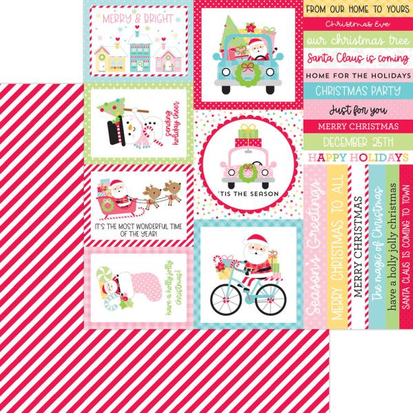 Doodlebug Design "Candy Cane Lane " 12" Paper Pack  - Designpapier 