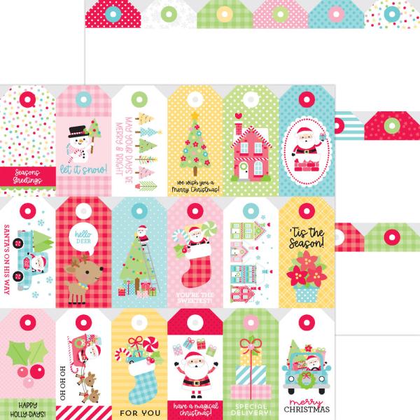 Doodlebug Design "Candy Cane Lane " 12" Paper Pack  - Designpapier 