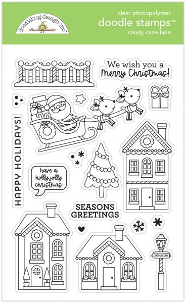 Doodlebug Design "Candy Cane Lane" Stamps - Stempel