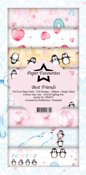 Paper Favourites - "  Best Friends  " - Slim Paper Pack - 3x8 Inch 