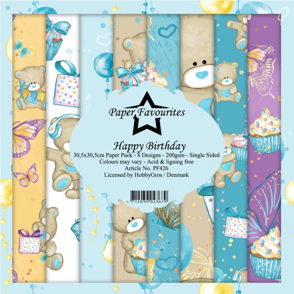 Paper Favourites - "  Happy Birthday  " - Paper Pack - 12x12 Inch