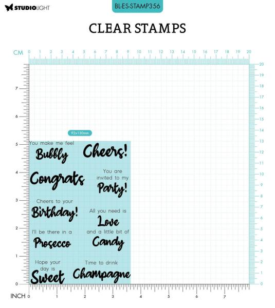 Studio Light - Clear Stamps - "Bubbly" - Stempel 