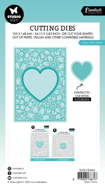 Studio Light - Dies -  Floral Heart Frame  - Stanze