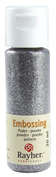 Embossingpulver - Embossingpuder 20 ml brilliant silber