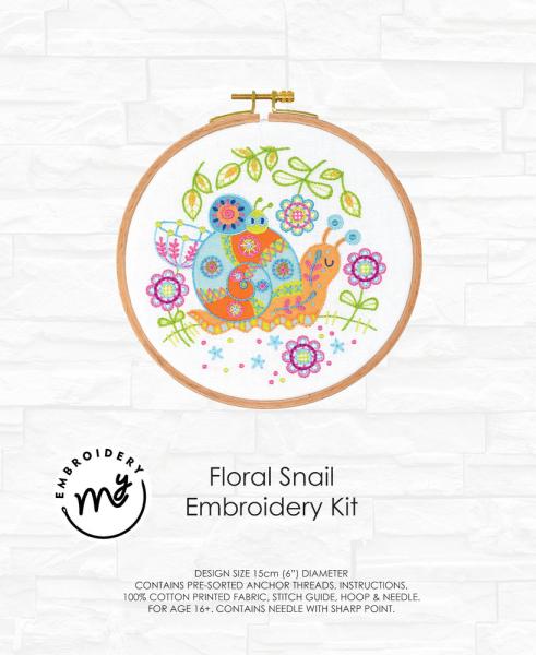 Creative Expressions - My Embroidery Kit - Floral Snail - Stickerei Kit