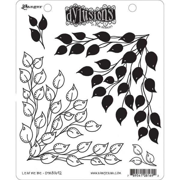 Ranger - Dylusions Cling Stamp - Leaf Me Be - Stempel