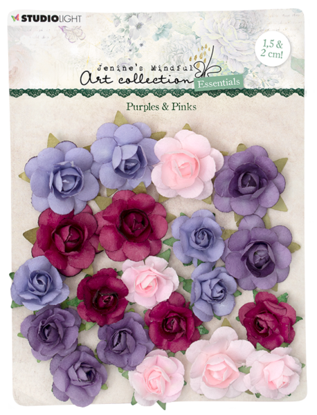 Studio Light - Paper Flowers - Purples & Pinks - Papierblumen