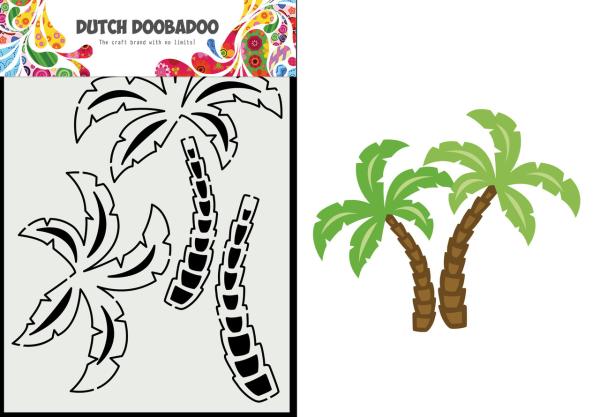 Dutch Doobadoo - Stencil - Dutch Card Art Build Up - " Palm Tree " - Stencil A5 - Schablone