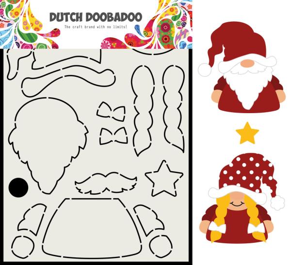 Dutch Doobadoo - Stencil - Dutch Card Art Build Up - " Gnomes " - Stencil A5 - Schablone