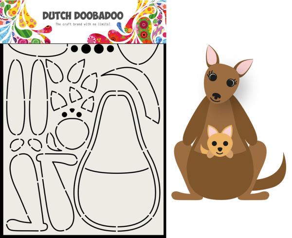 Dutch Doobadoo - Stencil - Dutch Card Art Build Up - " Kangaroo " - Stencil A5 - Schablone