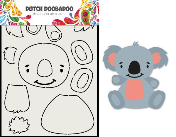 Dutch Doobadoo - Stencil - Dutch Card Art Build Up - " Koala " - Stencil A5 - Schablone