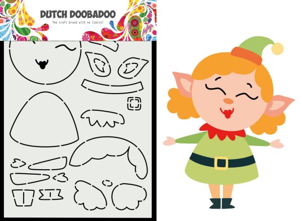 Dutch Doobadoo - Stencil - Dutch Card Art Build Up - " Little Elf " - Stencil A5 - Schablone