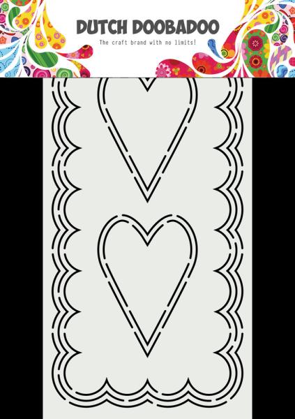 Dutch Doobadoo - Stencil - Dutch Card Art Slimline - " Hearts " - Schablone