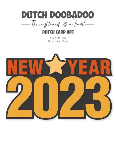 Dutch Doobadoo - Stencil - Dutch Card Art - " New Year 2023 " - Stencil A5 - Schablone