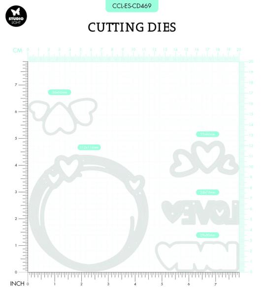 Creative Craft Lab - Studio Light - Dies -  Cirkel LOVE  - Stanze 