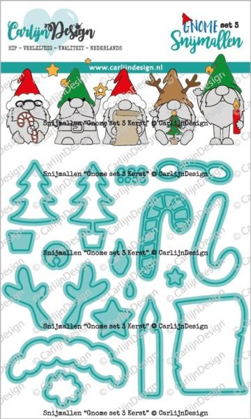 Carlijn Design - Dies - Gnome Set 3 Christmas  - Stanze