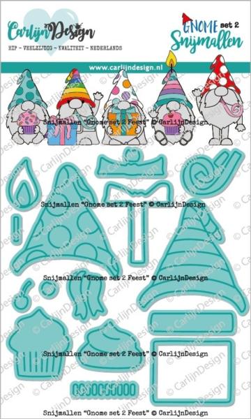 Carlijn Design - Dies - Gnome Set 2 Party  - Stanze