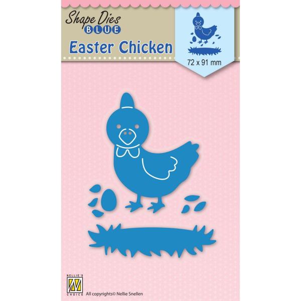 Nellie's Choice - Shape Dies Blue - " Easter Chicken " - Stanze