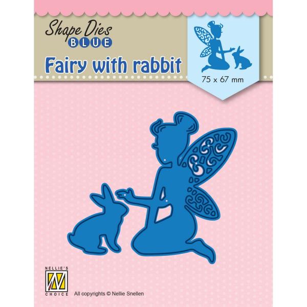 Nellie's Choice - Shape Dies Blue - " Fairy with Rabbit " - Stanze