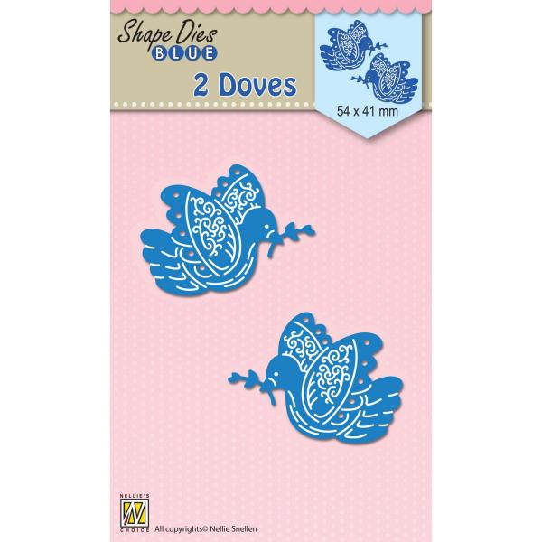 Nellie's Choice - Shape Dies Blue - "  2 Doves " - Stanze