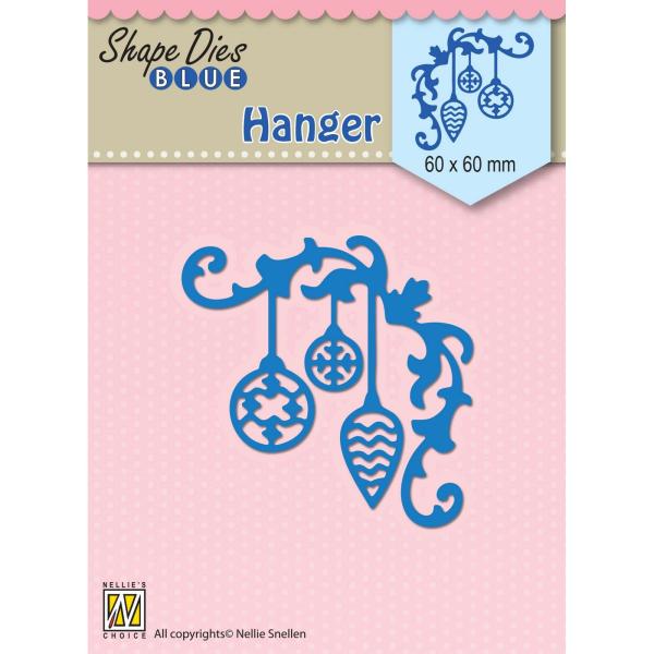 Nellie's Choice - Shape Dies Blue - " Christmas hanger-2 " - Stanze