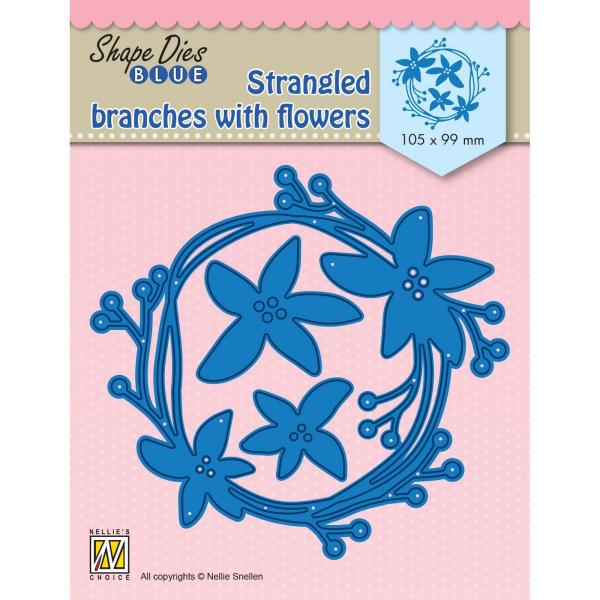 Nellie's Choice - Shape Dies Blue - " Strangled Branches with Flowers " - Stanze