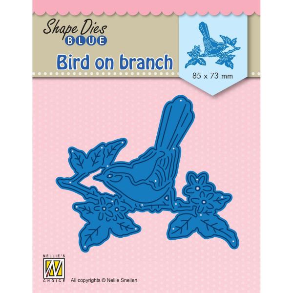 Nellie's Choice - Shape Dies Blue - " Bird on Branch " - Stanze