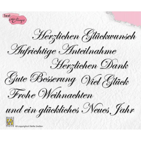 Nellie's Choice -  Clear Stamp - " German Texts " - Stempel