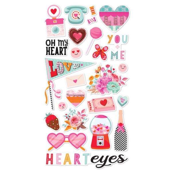 Simple Stories - Heart Eyes - Chipboard Sticker 