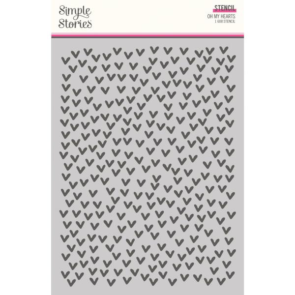 Simple Stories - Stencil - Oh My Hearts  - Schablone