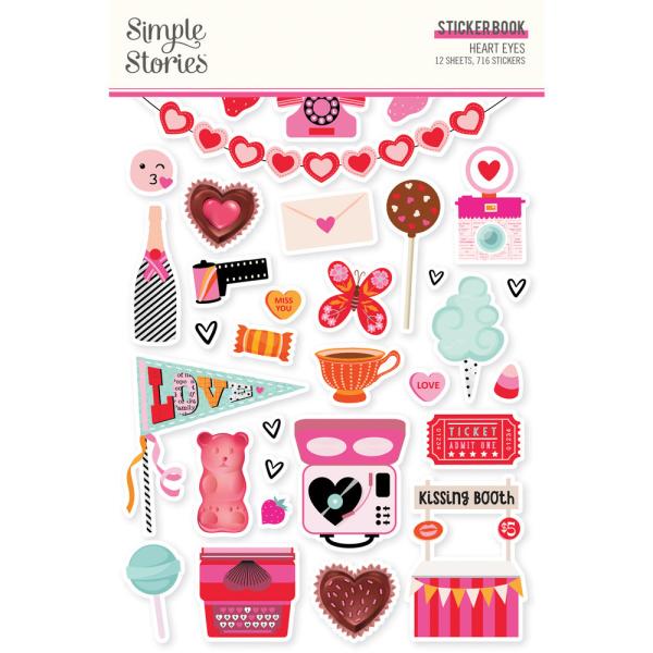 Simple Stories - Sticker Book - Heart Eyes  - Aufkleber