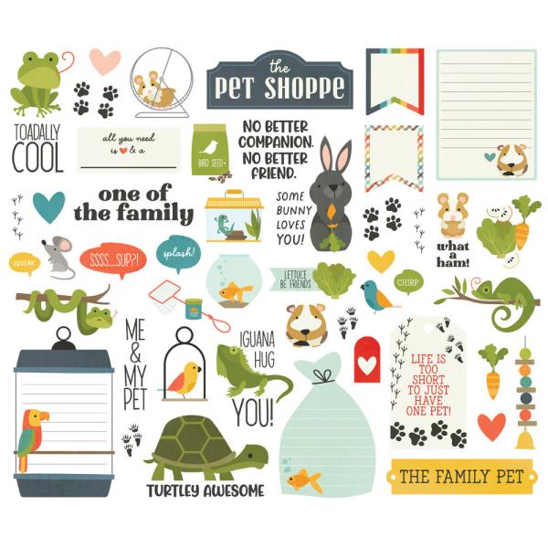 Simple Stories - Bits & Pieces - Pet Shoppe - Stanzteile