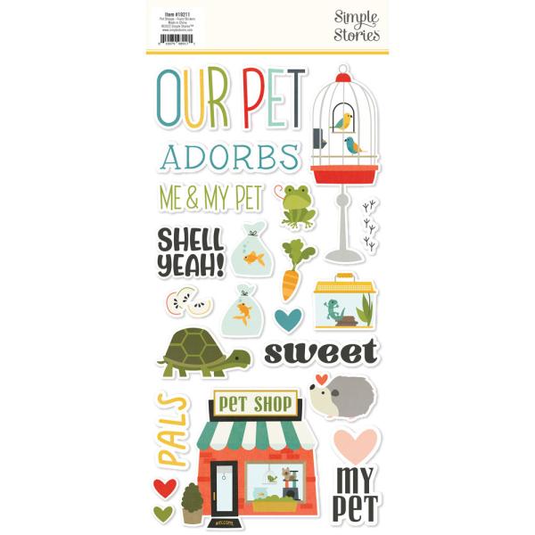 Simple Stories - Foam Sticker - Pet Shoppe  - Aufkleber