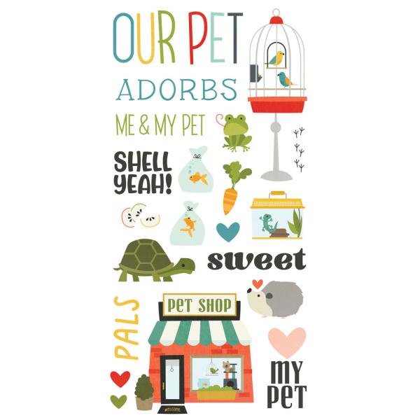 Simple Stories - Foam Sticker - Pet Shoppe  - Aufkleber