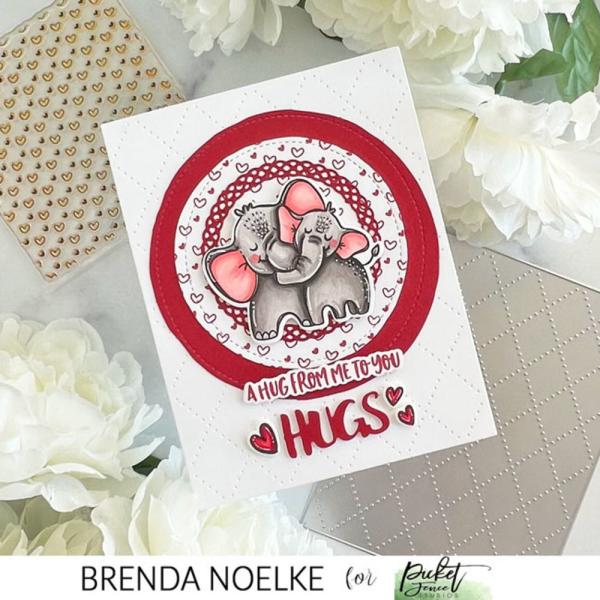 Picket Fence Studios - Clear Stamp - "Flow of Hearts" Stempel 