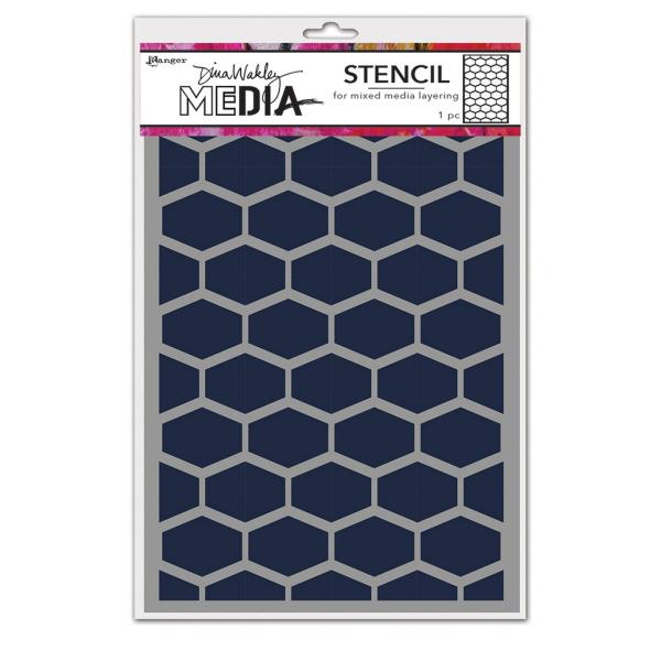 Ranger - Dina Wakley Media Stencil - Lattice - Schablone